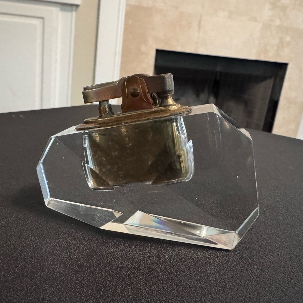 Vintage Cut Glass Tabletop Light